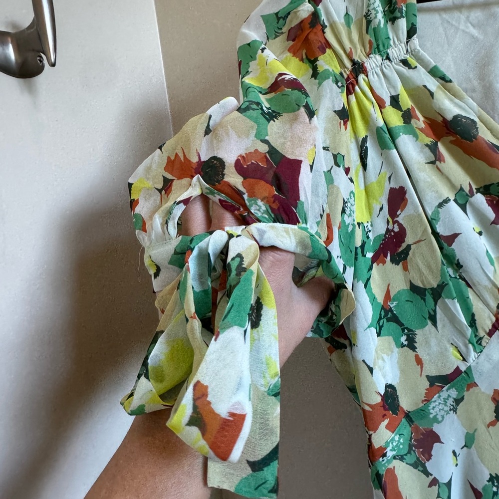 By Anthropologie short sleeve v neck slip midi Dress - Picture 8 of 10
